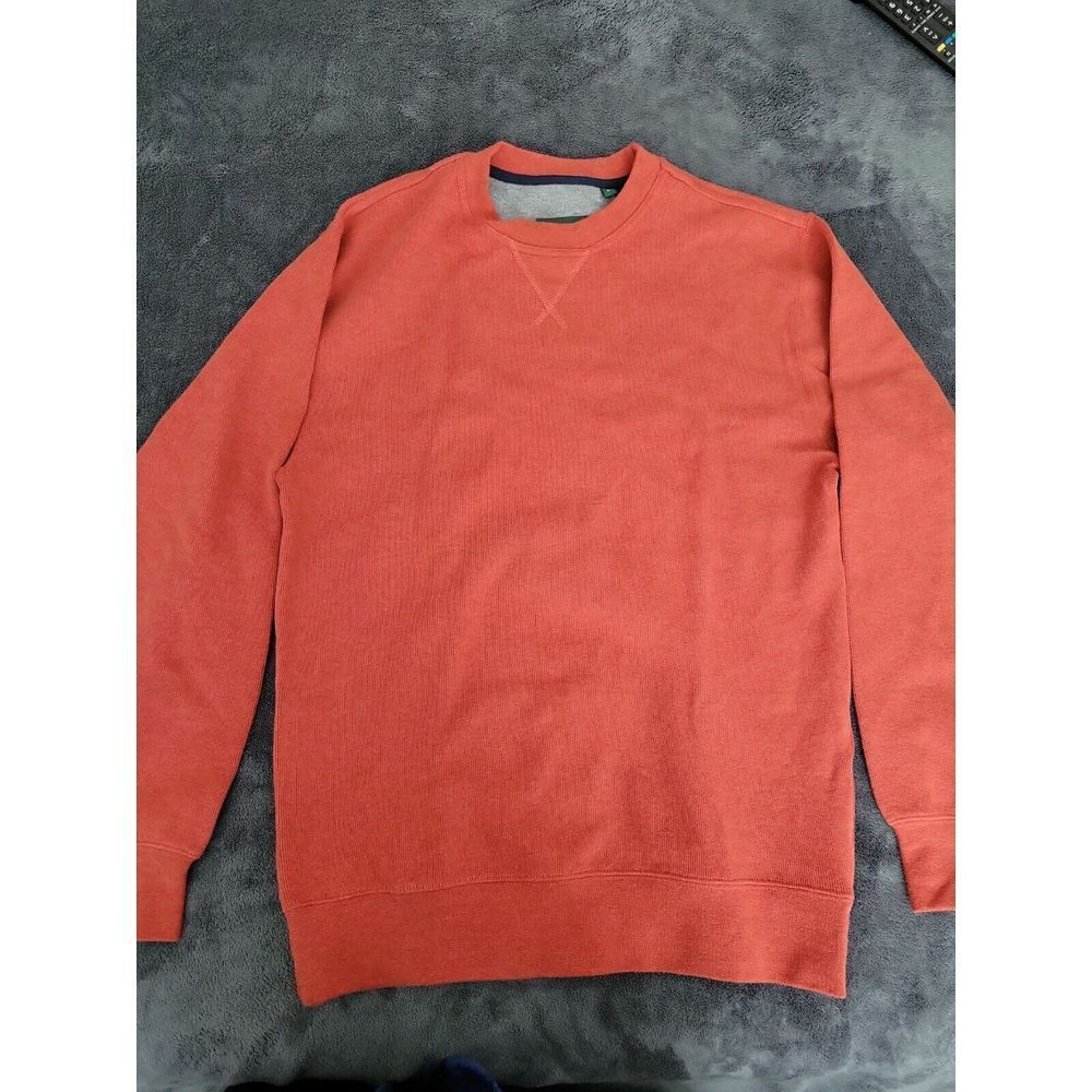 Orvis 100% Cotton Sweater | Men's Small | Orange